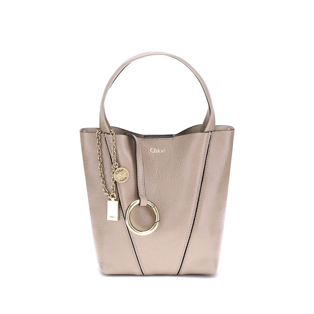 Chloé Beigefarbene Kalbshaut Bos Taurus Schultertasche